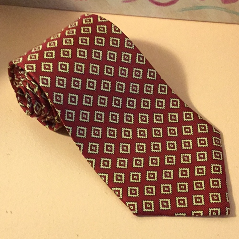 POLO by Ralph Lauren Red with White Squares Tie